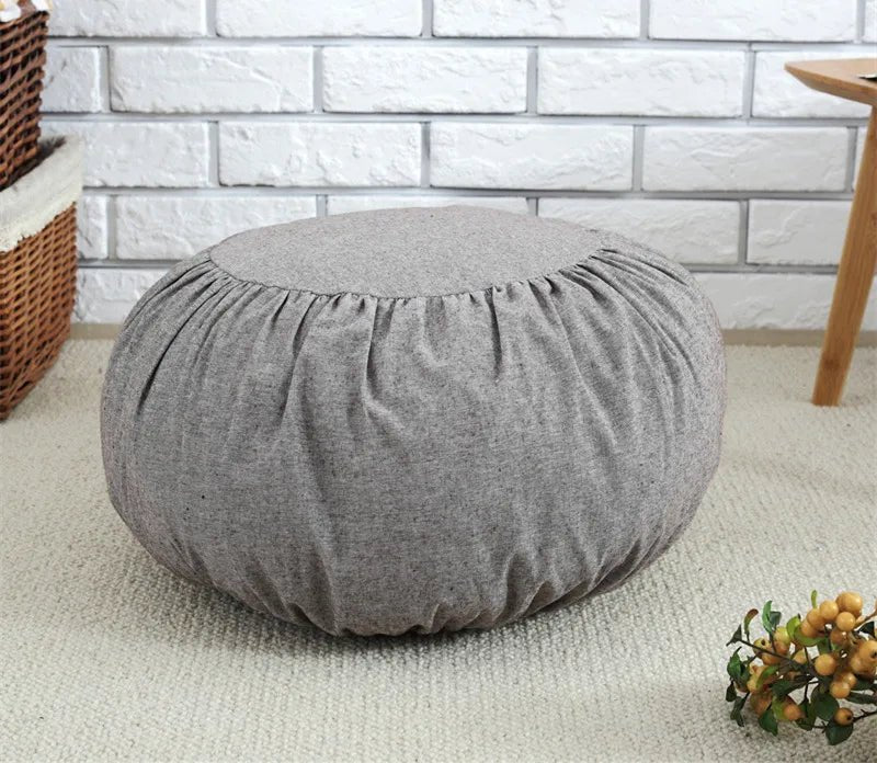 Cotton-Linen Pumpkin Cushion for Yoga and Meditation - DelveIn 2U - 14:10#qianka;183:200012944#Dia.45cm Thick.20cm