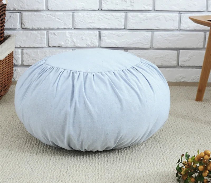 Cotton-Linen Pumpkin Cushion for Yoga and Meditation - DelveIn 2U - 14:366#tianlan;183:200012944#Dia.45cm Thick.20cm