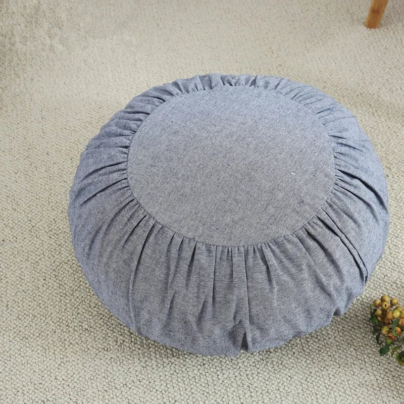 Cotton-Linen Pumpkin Cushion for Yoga and Meditation - DelveIn 2U - 14:29#fense;183:200012944#Dia.45cm Thick.20cm