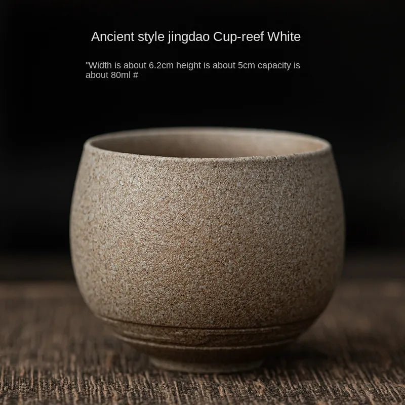 Japanese Style Handmade Stoneware Tea Cups - 1 Pc - DelveIn 2U - 14:366#Teacup E