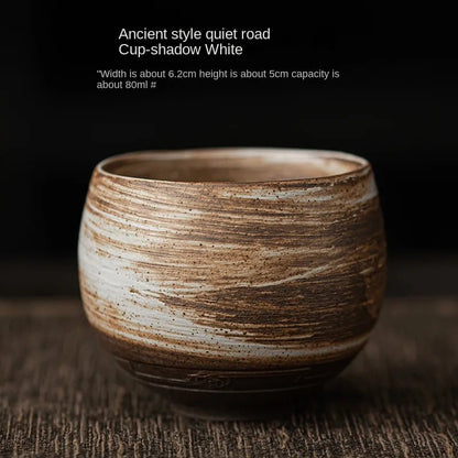 Japanese Style Handmade Stoneware Tea Cups - 1 Pc - DelveIn 2U - 14:193#Teacup A
