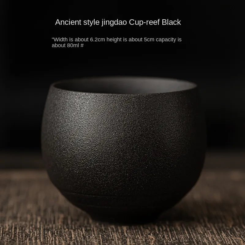 Japanese Style Handmade Stoneware Tea Cups - 1 Pc - DelveIn 2U - 14:173#Tea Cup D