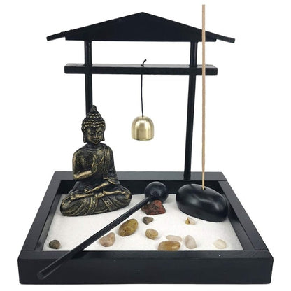 Meditating Buddha Desktop Zen Sand Garden - DelveIn 2U - 14:203008818