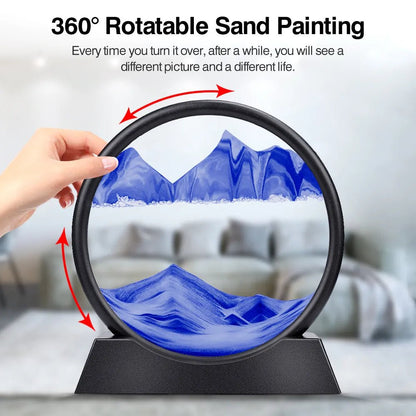 Moving Sandscapes Art 3D Hourglass - DelveIn 2U - 14:201619812#USB Blue;5:361385#12 inch;200007763:201336103
