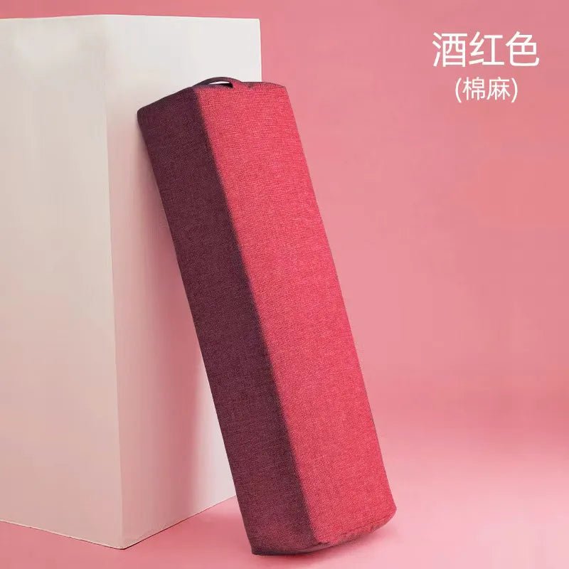 Rectangular Yoga Mat Pillow for Meditation and Support - DelveIn 2U - 14:10#Cotton linen red